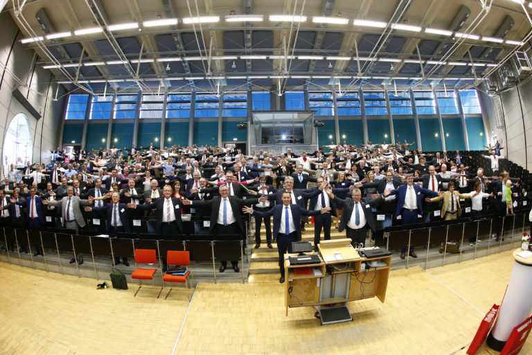 Blick ins Publikum beim 10. Wissenschaftstag an der Universität Bayreuth, Foto: Peter Kolb