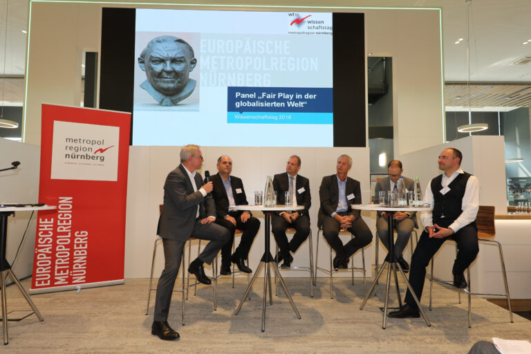 Diskussion im Panel "Fair Play" beim Wissenschaftstag 2018 in Fürth, Foto: Udo Dreier